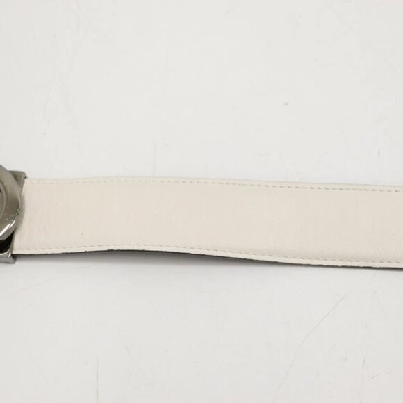 Salvatore Ferragamo Reversible Leather Gancini Belt 42" - White/Grey - Picture 11 of 12
